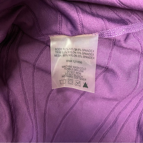 Title Nine Tankini Top Women's Size Small Purple Racerback Tank Textured IX:XXXX - Picture 8 of 8